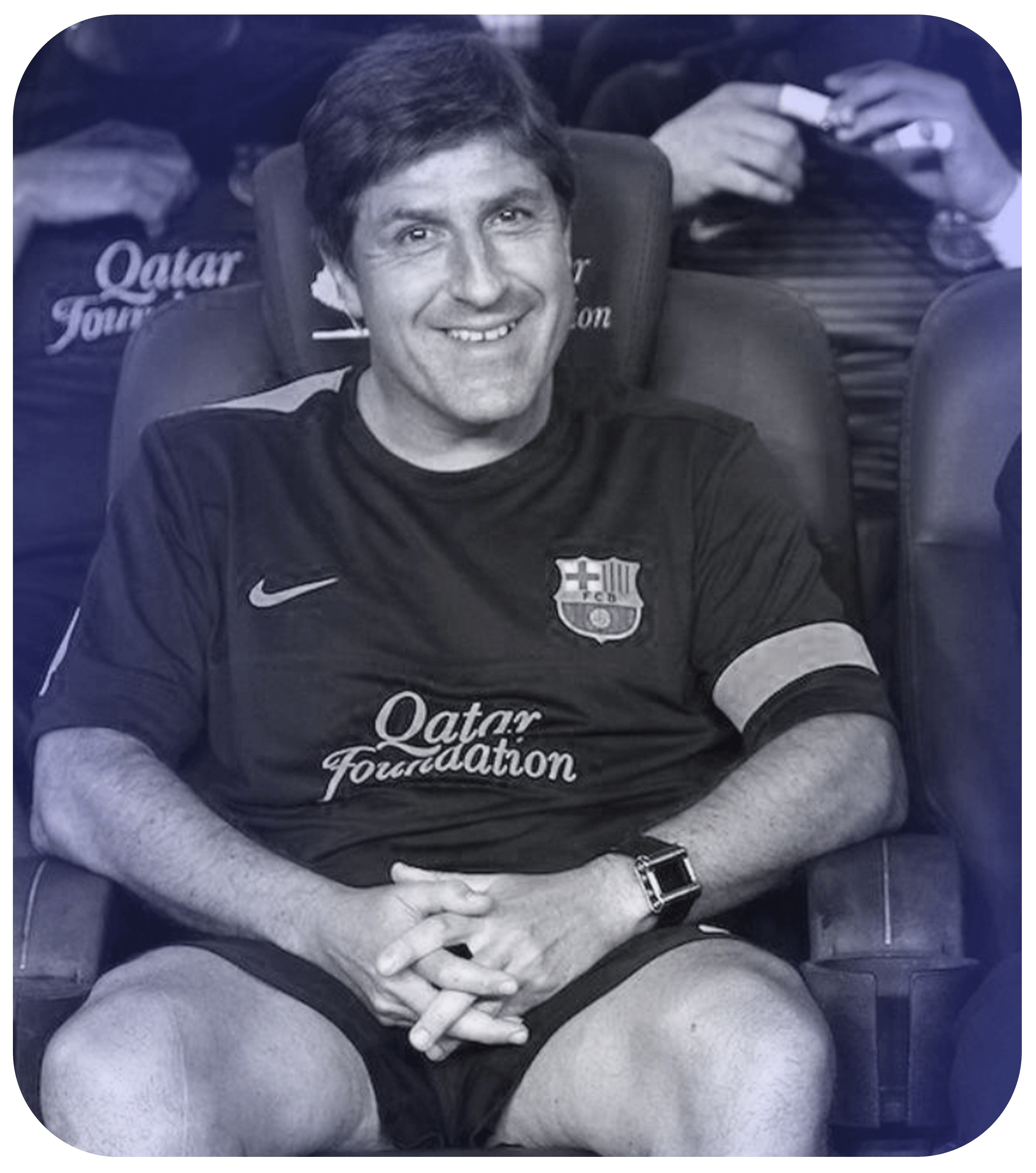 Jordi on the bench at FC Barcelona